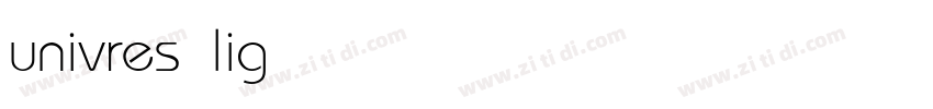 univres light liang字体转换